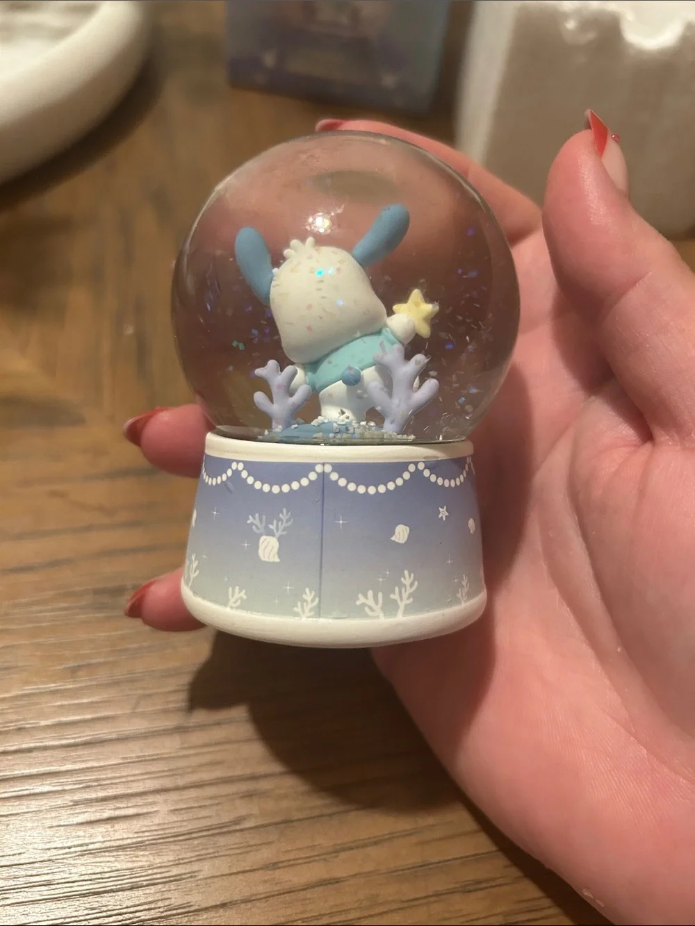 Sanrio Character Ocean Series Crystal Ball Pochacco Sea Snow Globe